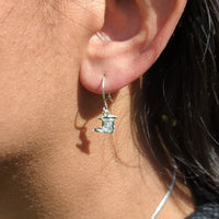 Small Trinidad Map Hanging Short Earring by Caribbijou
