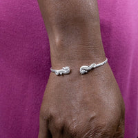 Extra Light Bangle with Seahorse and Calypso Pattern - Bangle - Caribbijou Island Jewellery