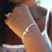 Extra Light Turtle Bangle with Calypso Pattern - Bangle - Caribbijou Island Jewellery