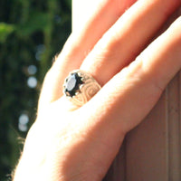 Large Men's Oval Onyx ring - Ring - Caribbijou Island Jewellery