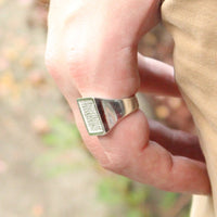 Large Men's Polished Square ring - Ring - Caribbijou Island Jewellery