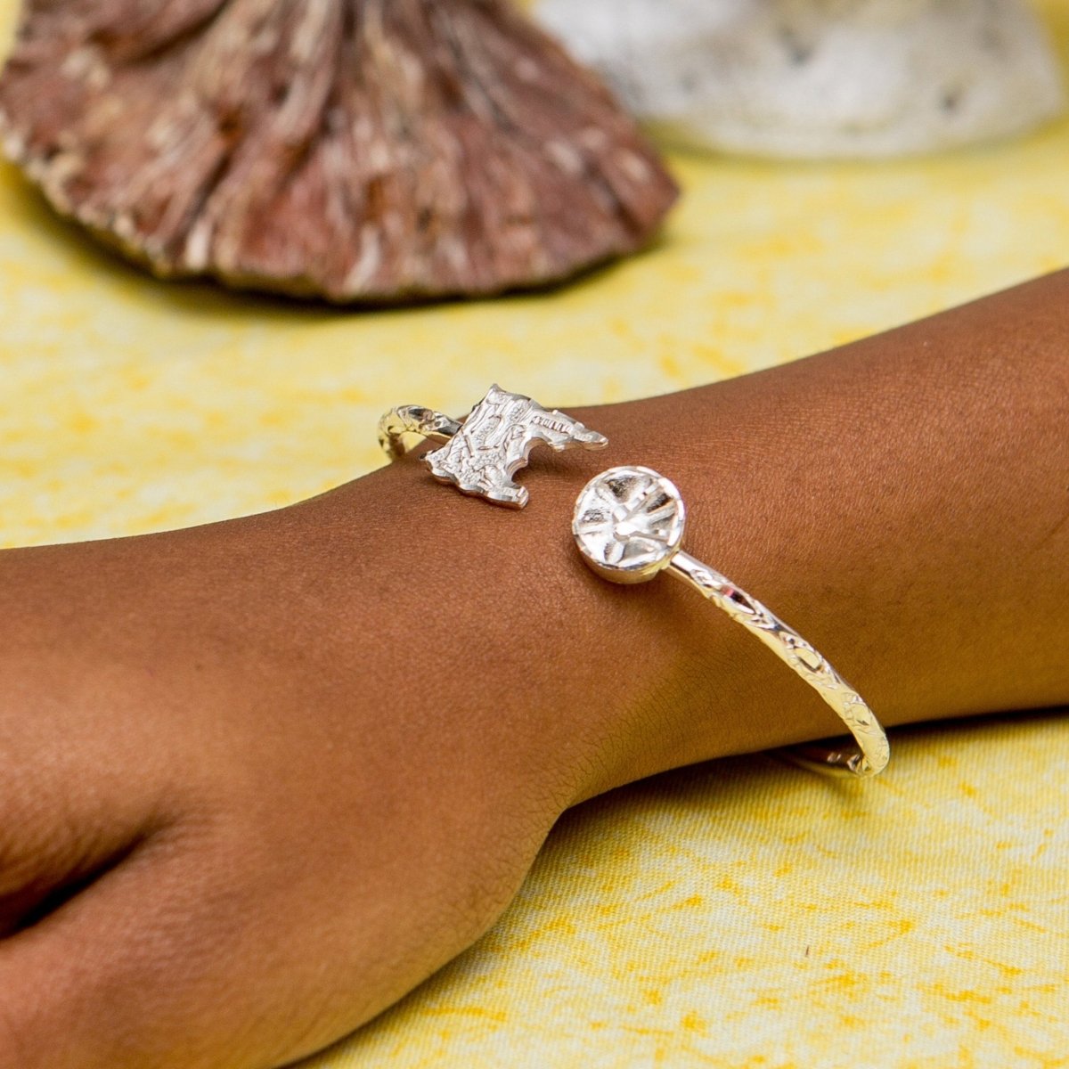 110 Trinidad Map and Steel Pan Caribbijou West Indian Bangle