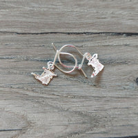 Small Trinidad Map Hanging Short Earring by Caribbijou - Earring - Caribbijou Island Jewellery