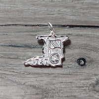 XLarge Trinidad Map Pendant with Chain - Pendent - Caribbijou Island Jewellery