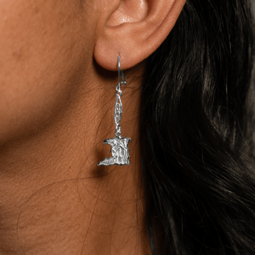 Caribbijou Trinidad Map Long Earring - Earring - Caribbijou Island Jewellery