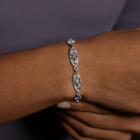 Chain Bracelet with Stars and Swirls - Chain Bracelet - Caribbijou Island Jewellery