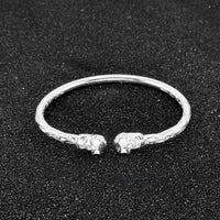 Heavy Skull Bangle with Diamante Pattern - Bangle - Caribbijou Island Jewellery