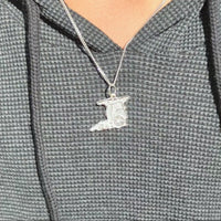 XLarge Trinidad Map Pendant with Chain