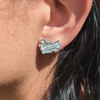 Antigua Map Stopper Stud Earring by Caribbijou