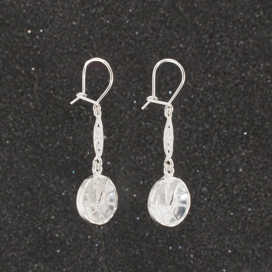 Steel Pan Hanging Long Earring by Caribbijou - Earring - Caribbijou Island Jewellery