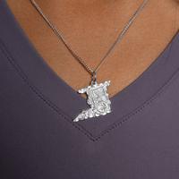 XLarge Trinidad Map Pendant with Chain - Pendent - Caribbijou Island Jewellery