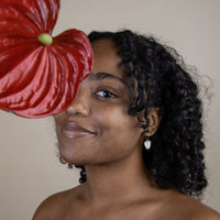 Caribbean Large Anthurium Flower Hanging Earring - Earring - Caribbijou Island Jewellery
