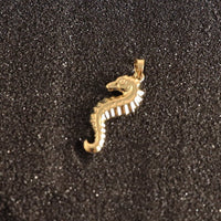 Caribbean Seahorse Pendant in 14 KT Yellow Gold - Caribbijou Island Jewellery