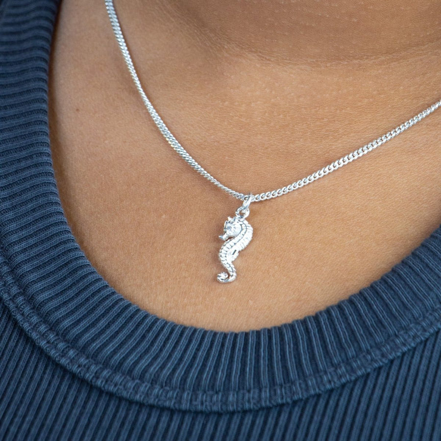 Caribbean Seahorse Pendant with Chain - Pendent - Caribbijou Island Jewellery