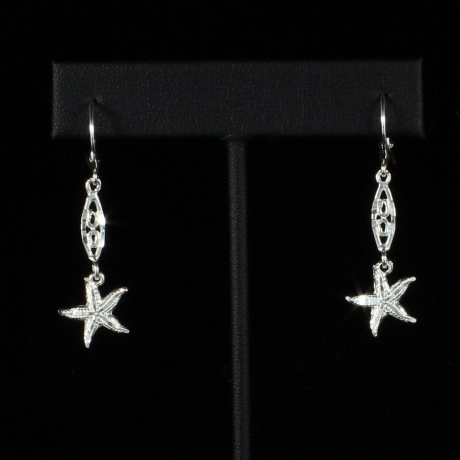 Caribbean Starfish with Extender Bar Long Earring - Earring - Caribbijou Island Jewellery