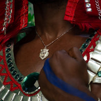 Caribbijou Large Lion Pendant with White CZ or Red stone - pendent - Caribbijou Island Jewellery
