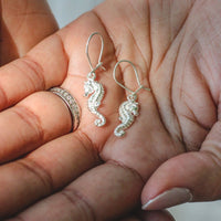 Caribbijou Seahorse Earring Hanging Short - Earring - Caribbijou Island Jewellery