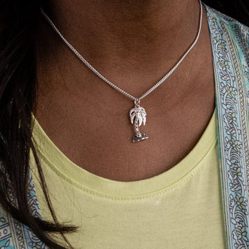 Coconut Tree Pendant with Chain - Pendent - Caribbijou Island Jewellery