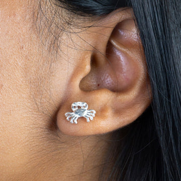 Crab Cancer Stopper Stud Earring - Earring - Caribbijou Island Jewellery