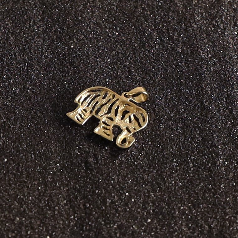 Elephant Pendant in 14 KT Yellow Gold - Caribbijou Island Jewellery