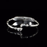 Engravable Light Fist Bangle with Diamante Pattern - Bangle - Caribbijou Island Jewellery