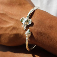 Extra Heavy Elephant Head and Taj Mahal Bangle with Diamante Pattern - Bangle - Caribbijou Island Jewellery