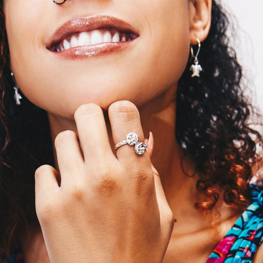 Extra Light Bangle Adjustable Ring with Steel Pan or Steel Drum - Ring - Caribbijou Island Jewellery