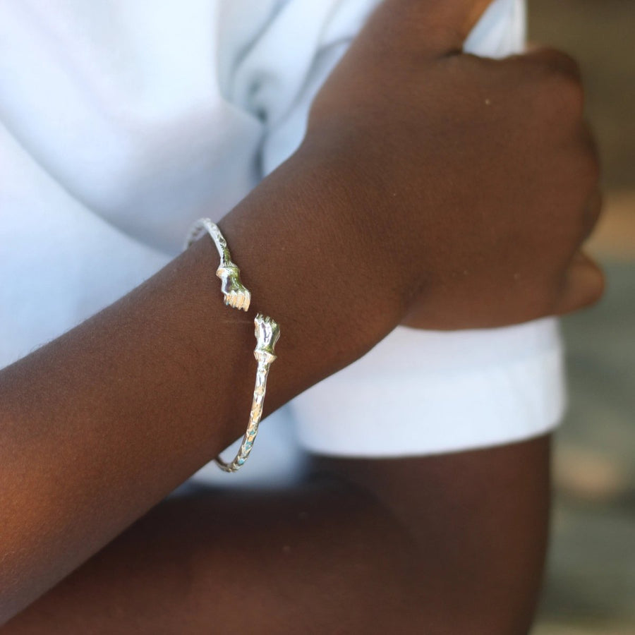 Extra Light Fist Bangle with Calypso Pattern - Bangle - Caribbijou Island Jewellery