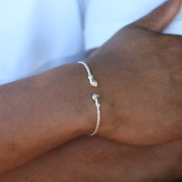 Extra Light Fist Bangle with Calypso Pattern - Bangle - Caribbijou Island Jewellery