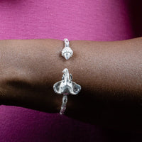 Heavy Elephant Head and Taj Mahal Bangle with Diamante Pattern - Bangle - Caribbijou Island Jewellery