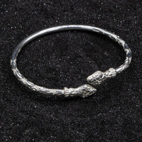Heavy Snake Head Bangle with Diamante Pattern - Bangle - Caribbijou Island Jewellery