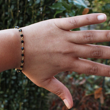 Island Malju Black Jet Beads Chains, Bracelets, and Anklets - Chain Bracelet - Caribbijou Island Jewellery