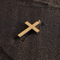 Large Cross Pendant in 14 KT Yellow Gold - Caribbijou Island Jewellery