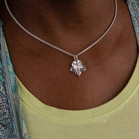 Large Hibiscus Flower Pendant with Chain - Pendent - Caribbijou Island Jewellery