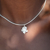 Large Hibiscus Flower Pendant with Chain - Pendent - Caribbijou Island Jewellery