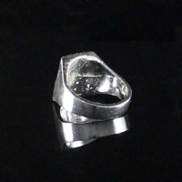 Large Men Moon and Star in Square ring - Ring - Caribbijou Island Jewellery