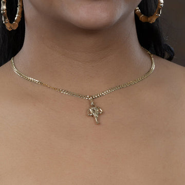 Libra Zodiac Astrology Pendant in 14 KT Yellow Gold - Caribbijou Island Jewellery