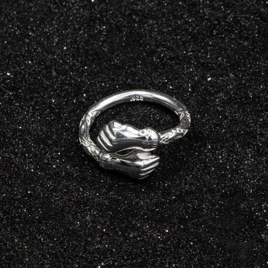 Light Bangle Ring with Fists - Ring - Caribbijou Island Jewellery