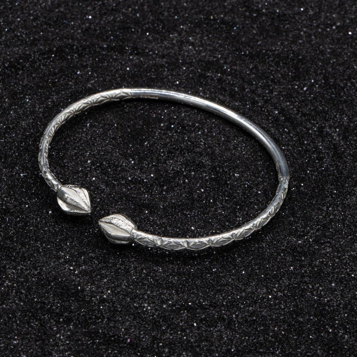 110 Cocoa Pod Caribbijou West Indian Bangle - Sterling Silver ...