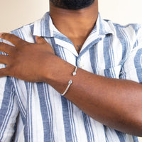Light Cocoa Pod Bangle with Diamante Pattern - Bangle - Caribbijou Island Jewellery