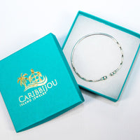 Medium Bangle with Synthetic Ruby July Birthstone - Bangle - Caribbijou Island Jewellery