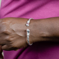 Medium Fists Bangle with Calypso Pattern - Bangle - Caribbijou Island Jewellery