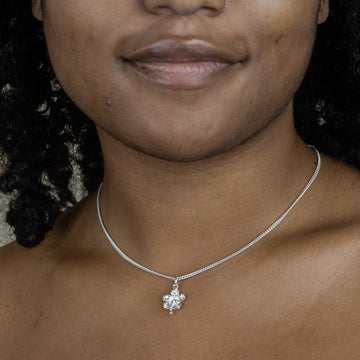 Medium Hibiscus Flower Pendant with Chain - Pendent - Caribbijou Island Jewellery