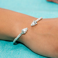 Medium Panther Heads Bangle with Diamante Pattern - Bangle - Caribbijou Island Jewellery