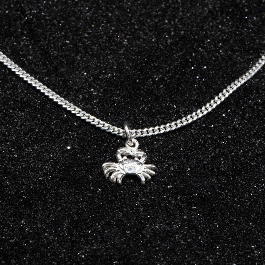 Small Crab Cancer Zodiac Pendant with Chain - Pendent - Caribbijou Island Jewellery