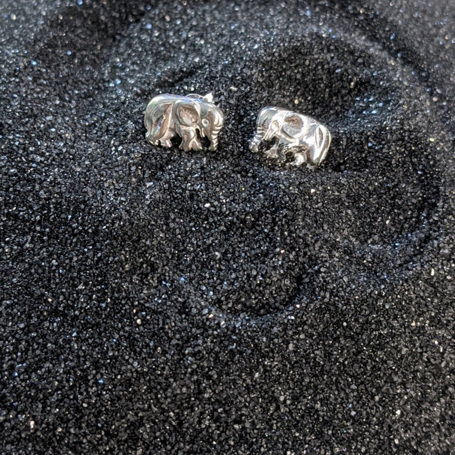Small Elephant Stopper Stud Earring - Earring - Caribbijou Island Jewellery