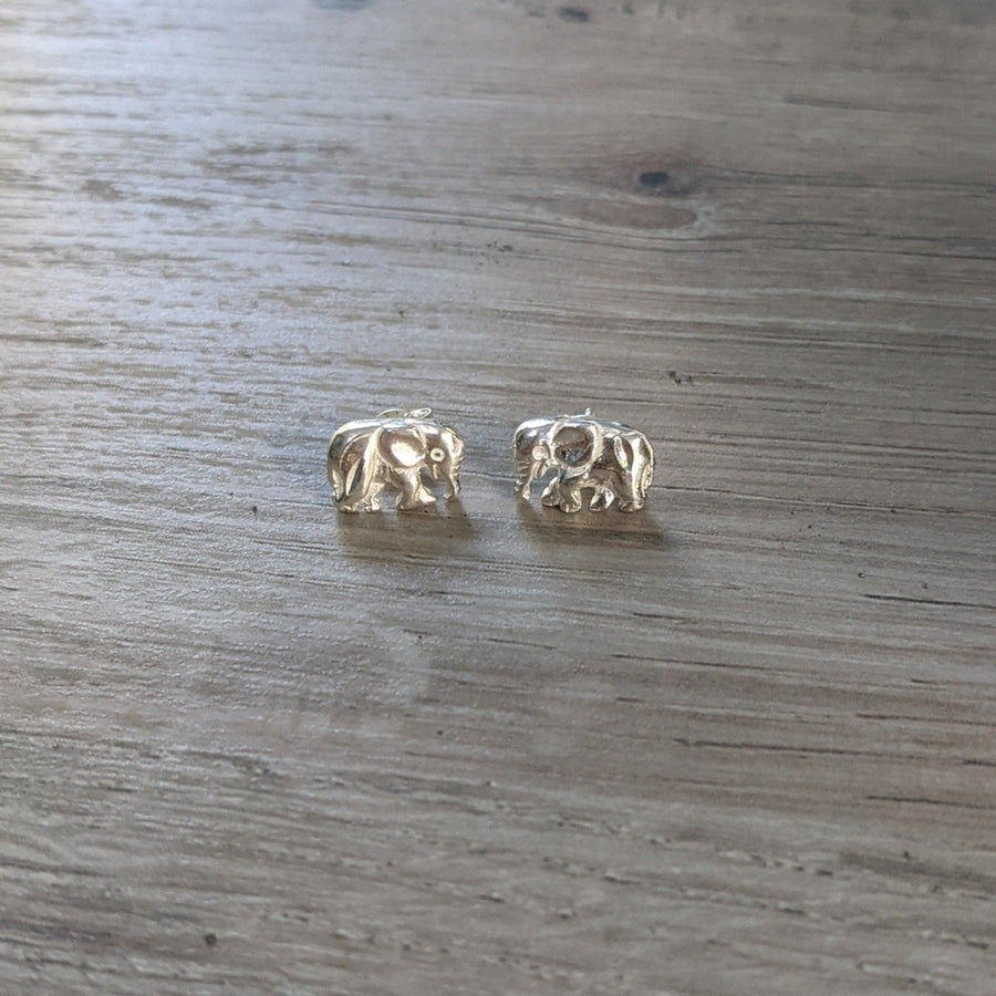 Small Elephant Stopper Stud Earring - Earring - Caribbijou Island Jewellery