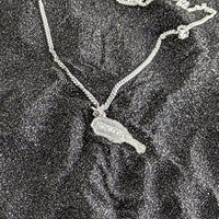 St. Kitts Map Pendant with Chain - Pendent - Caribbijou Island Jewellery