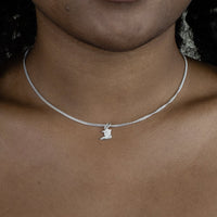 Very Small Trinidad Map Pendant with Chain - Pendent - Caribbijou Island Jewellery