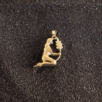 Virgo Zodiac Astrology Pendant in 14 KT Yellow Gold - Caribbijou Island Jewellery